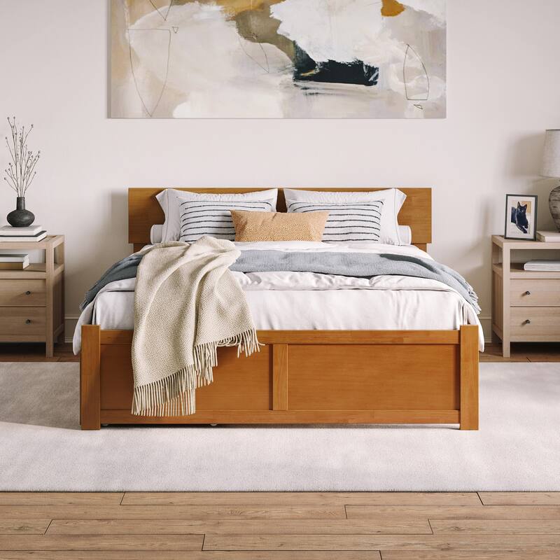 Orlando Platform Bed with Footboard and Storage Drawers