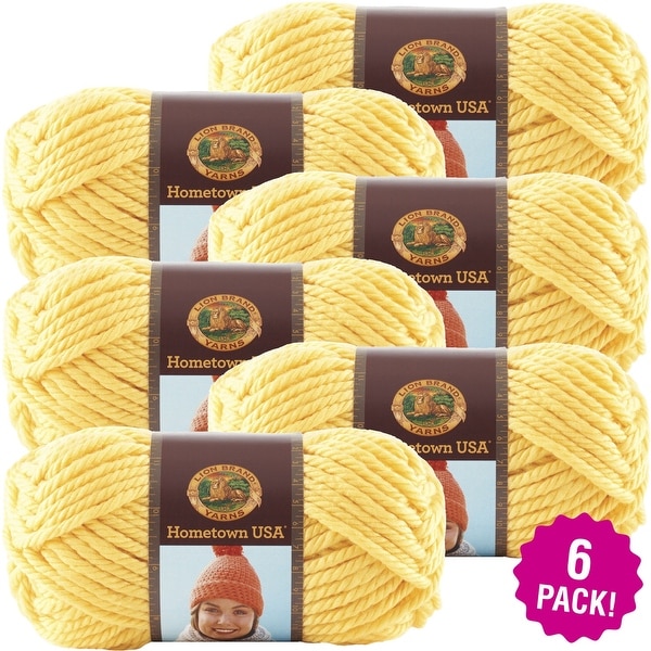 Lion Brand Hometown Usa Yarn 6/Pk-Pittsburgh Yellow
