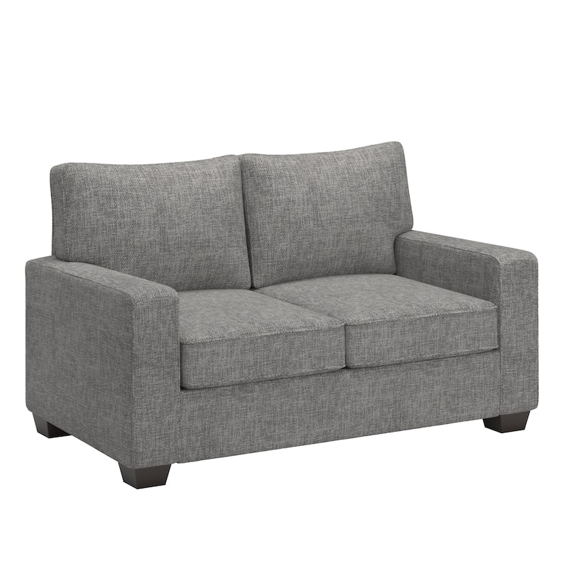 Roros Fabric Upholstered Square Arm Sofa Set by iNSPIRE Q Classic