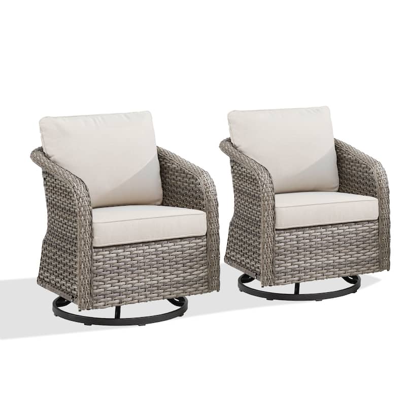 Pocassy Outdoor Patio Wicker Sofa Chair Furniture Set