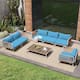 Option Blue,6pcs seats & 12 arms