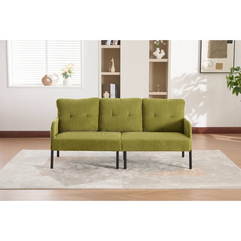 Oversized Loveseat, Modern & Plush Double-seater Sofa, Corduroy Upholstered Couch
