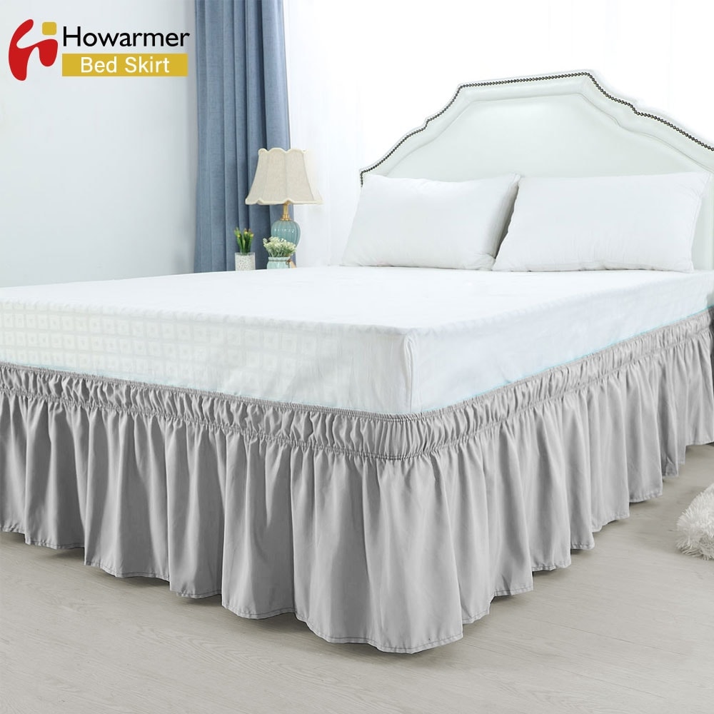Details about   Wrap Around Simple TUCK Pleated Bed Skirt Solid 620 TC Cotton Drop 18" 19" 20" 