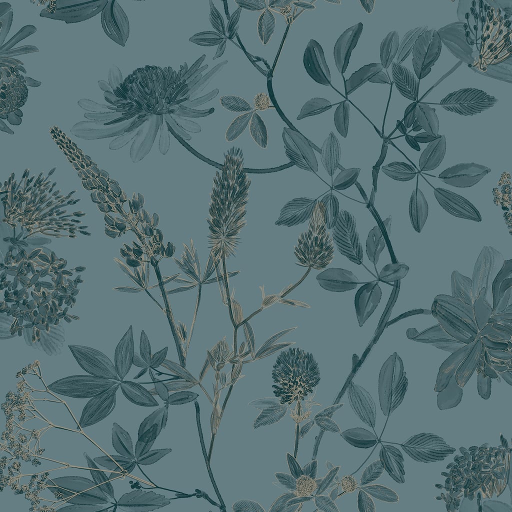 Veer Decor Botanical Blueprint Painterly Branches Wallpaper