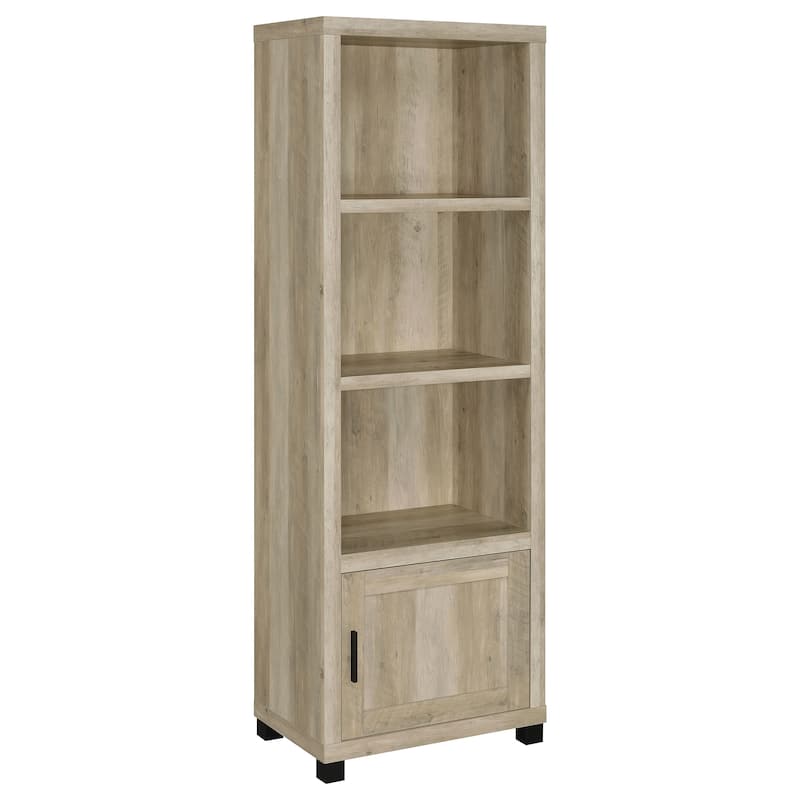 Sachin 3-shelf Engineered Wood Media Tower - Distressed Pine
