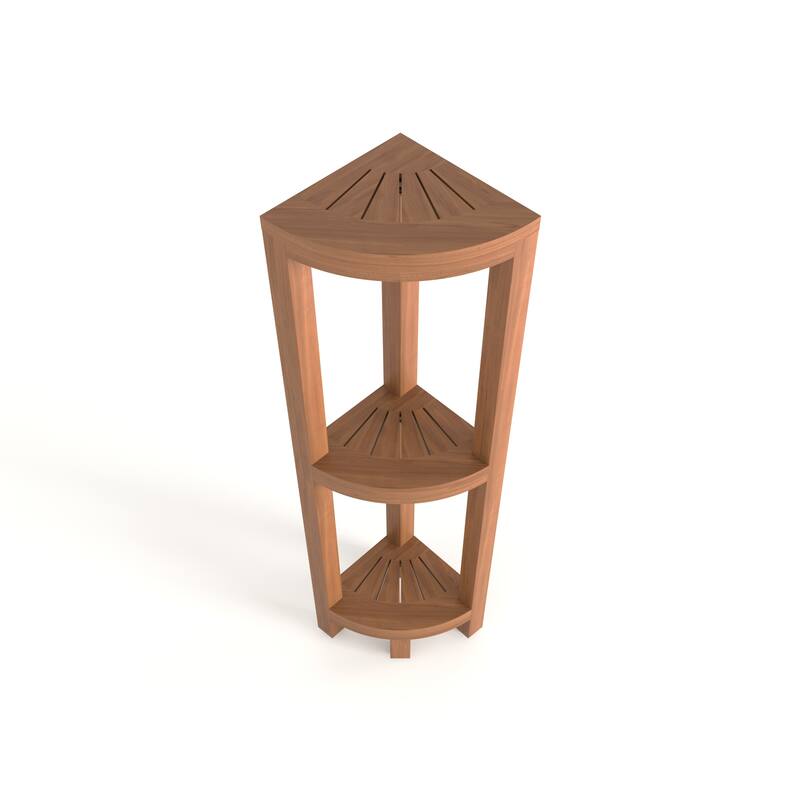 Kai OptiAREA Corner Teak Shower Stand - 3 Tier