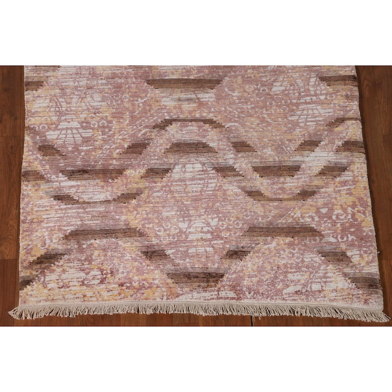 Abstract Modern Rug Hand-Knotted Wool Carpet - 3'10"x 6'0"