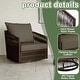 preview thumbnail 18 of 47, 3-piece Cushioned Swivel Patio Wicker Furniture Set Outdoor Rattan Bistro Set
