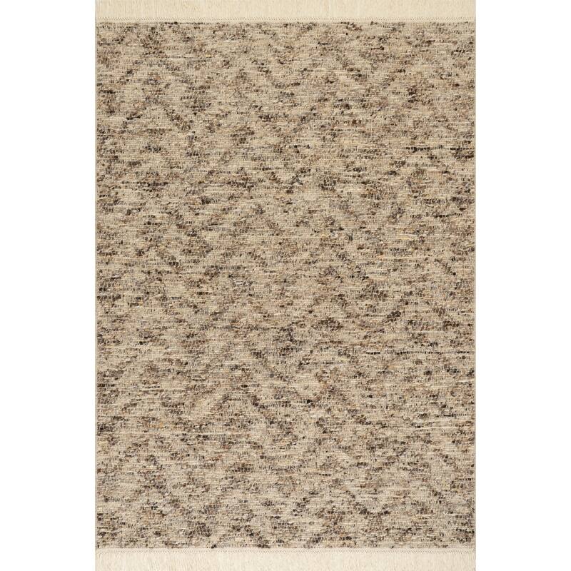 nuLOOM JuJu Diamond Trellis Wool Area Rug - 9' 6" x 13' 6" - Brown - Rectangle