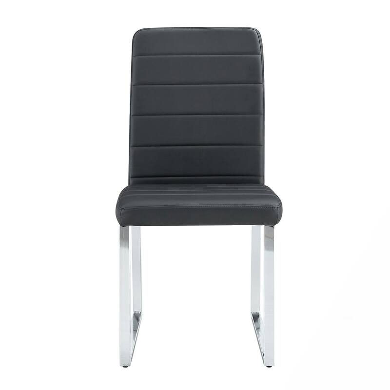 4PCS Iron Frame PU Dining Chairs