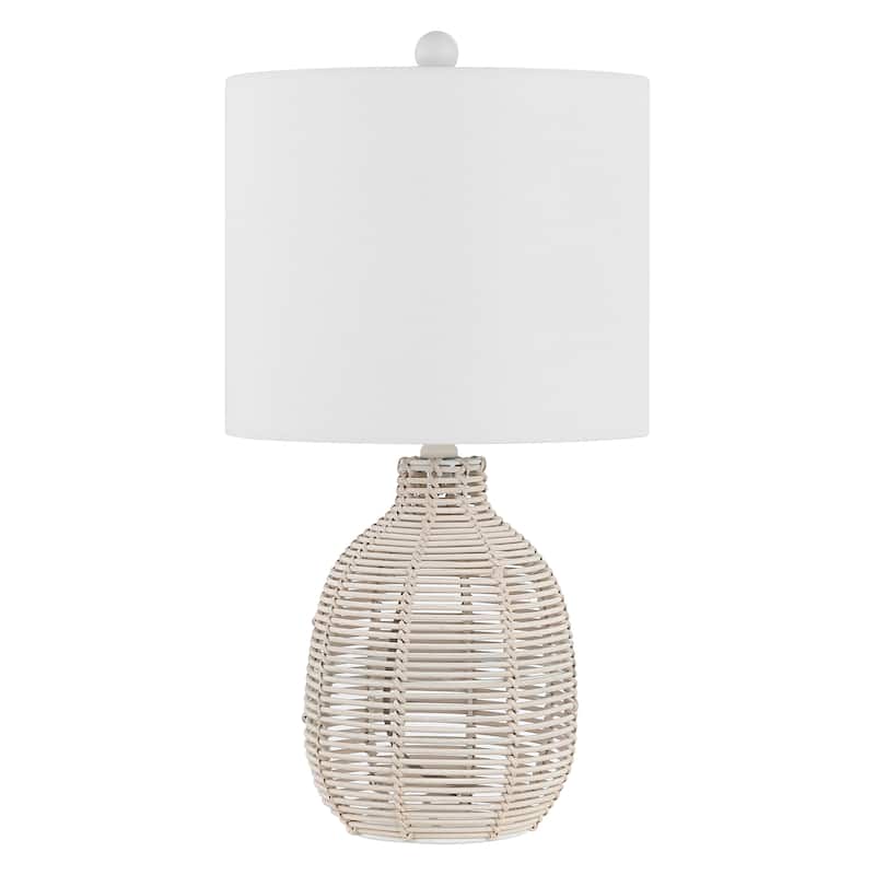 SAFAVIEH Lighting Oroya Tropical Coastal Boho Rattan 23-inch Table Lamp - 12 in. W x 12 in. D x 23 in. H