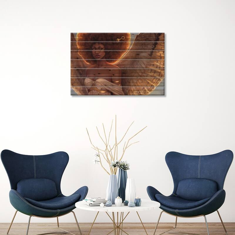 Halo Print On Wood by Hillary D Wilson - Multi-Color