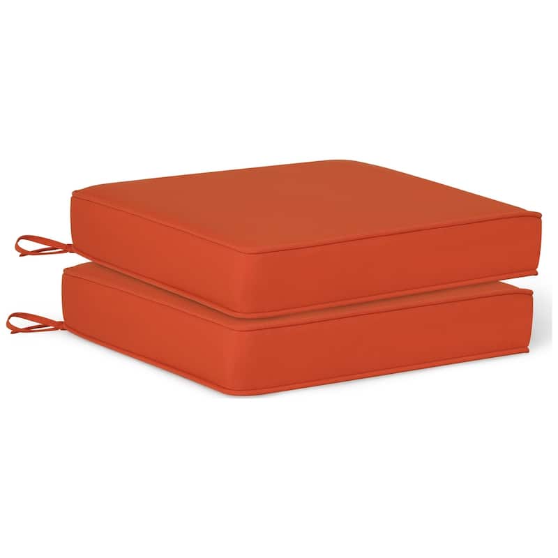 Fading Free All Weather Outdoor Patio Seat Cushions - (Set of 2)