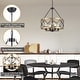 preview thumbnail 19 of 34, 4-Light Circle Hanging Candlestick Linear Foyer Chandelier Lighting Fixture for Dining Room Kitchen Island