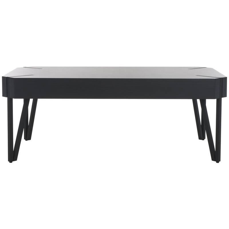 SAFAVIEH Cleva Coffee Table - 43.3" x 23.6" x 15.7" - 43Wx24Dx16H - Black Stripe