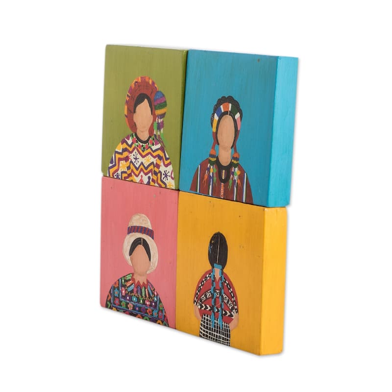 Novica Handmade Commemorative Garments Wood Wall Art (Set Of 4)