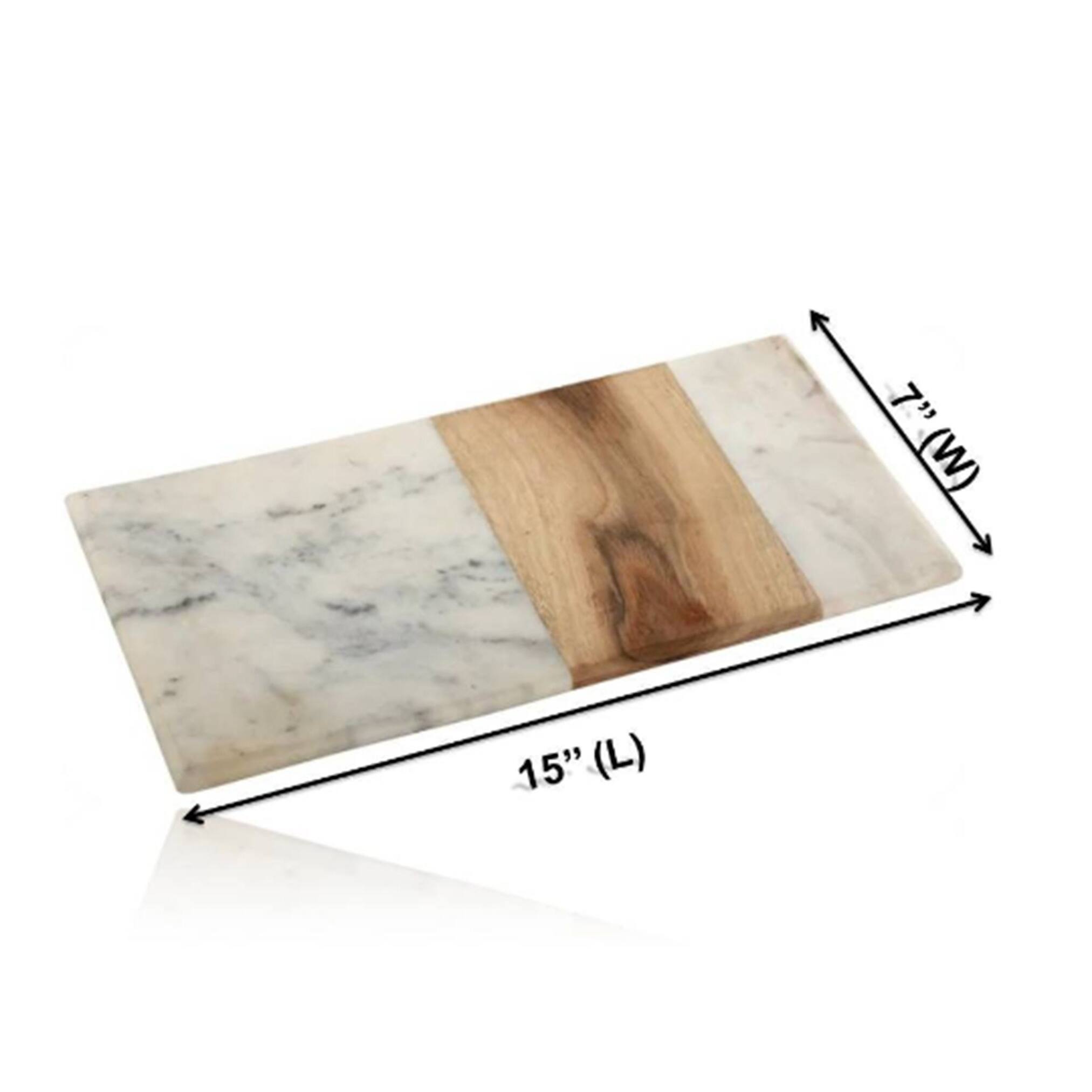 Mascot Hardwar Rectangle Marble And Wood Cutting Board Bed Bath