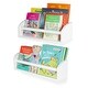 preview thumbnail 2 of 6, Wallniture Lissa Wood Bookshelf White Floating Shelves Toy Storage Kids Room Decor (Set of 2)