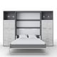 preview thumbnail 10 of 13, INVENTO Vertical Wall Bed with mattress 55.1"x78.7" and 2 storage cabinets
