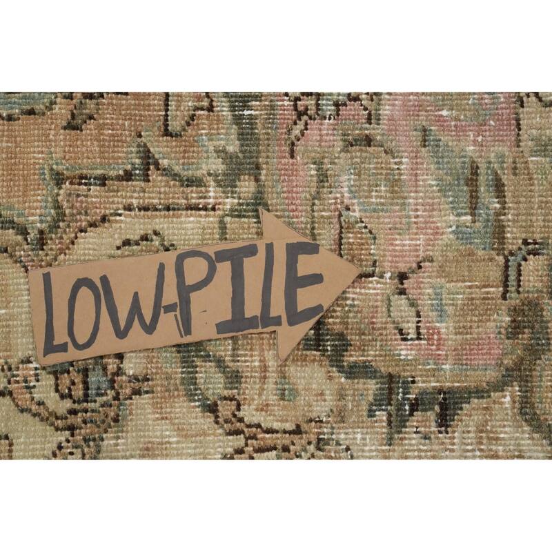 Hand Knotted Oriental 100% Wool Carpet Traditional Floral Multi-Colored Heriz Area Rug - 11' 9'' X 8' 5''