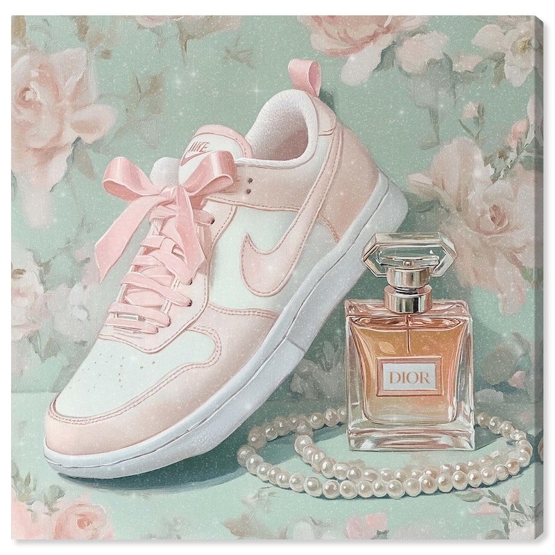 Petite and Cute Sneaker Canvas by Art Remedy, Gallery Wrapped - 40" x 40"