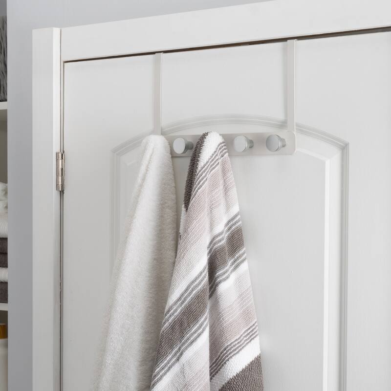 Elle Décor 5 Hook Over the Door Hook in Black