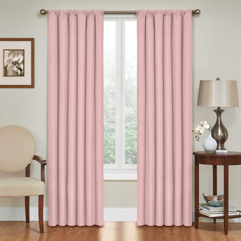 Eclipse Kendall Blackout Window Curtain Panel - 54 Inches - Blush