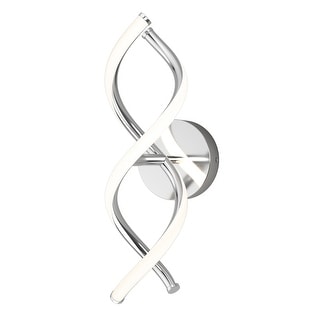 Artika DNA LED Integrted Wall Sconce Light Fixture, Chrome
