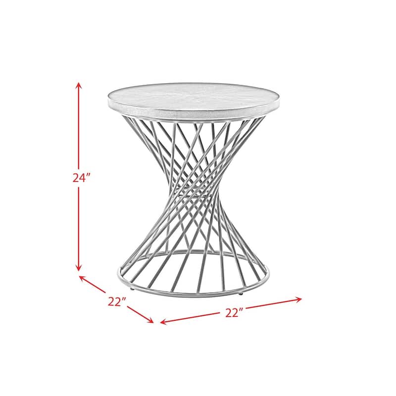 Modern Round End Table - Walnut Accent Table, Living Room Side Table, Small Space Decor - 24
