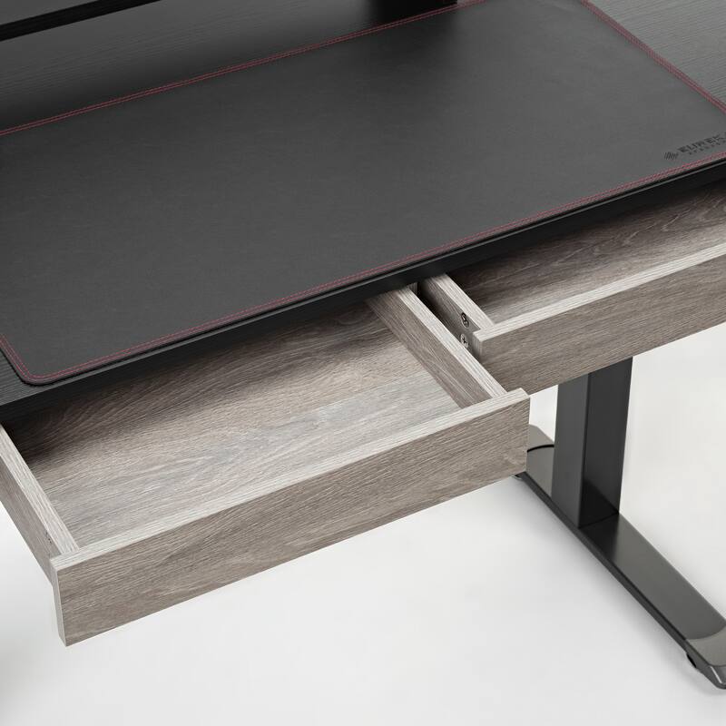 Eureka Ergonomic Home Office Electric Height Adjustable Standing Desk with 2 Drawers & Monitor Stand