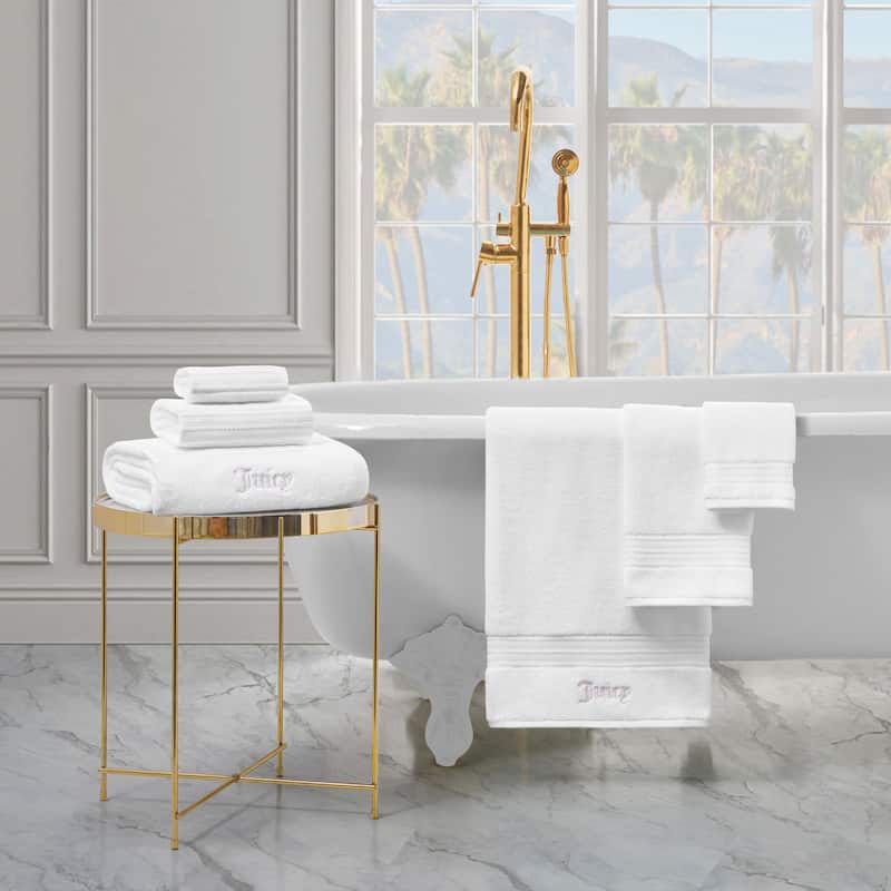 Juicy Couture Alyssa Bath Towels 6-Piece Set 2 Bath towels 2 Hand towels 2 Washcloths - 28"x54"/16"x26"/12"x12"