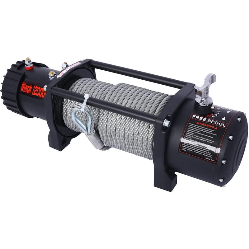 12V Electric Winch with Remote Control and Waterproof Wire Cable