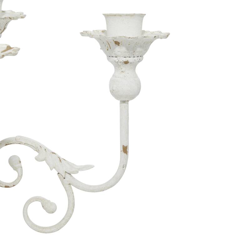 Metal Candelabra - Gray or White - Roche River Decor