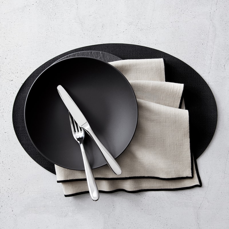 Villeroy & Boch Manufacture Rock Oval Faux Leather Reversible Placemat, Set of 4