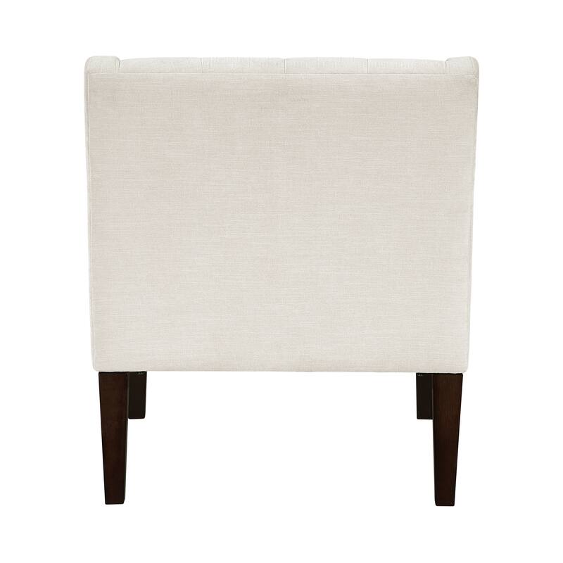 Laertes 26" Textured Fabric Accent Chair - Button-Tufted Chair Back