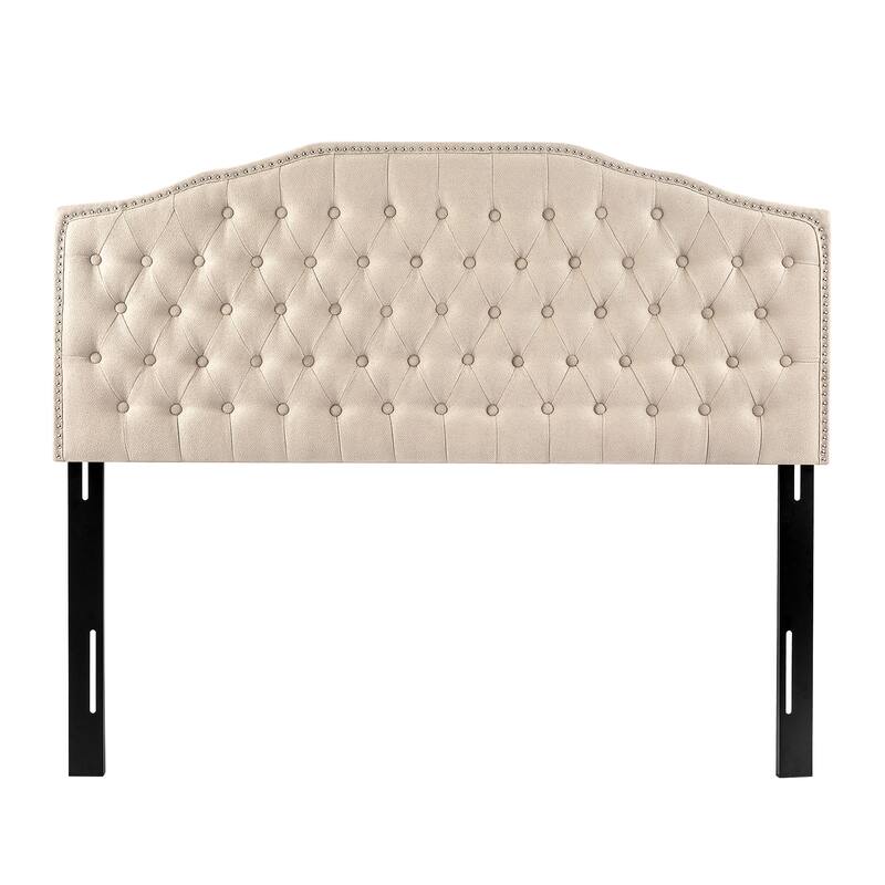 Adeco 64-Inch Upholstered Headboard with Adjustable Legs