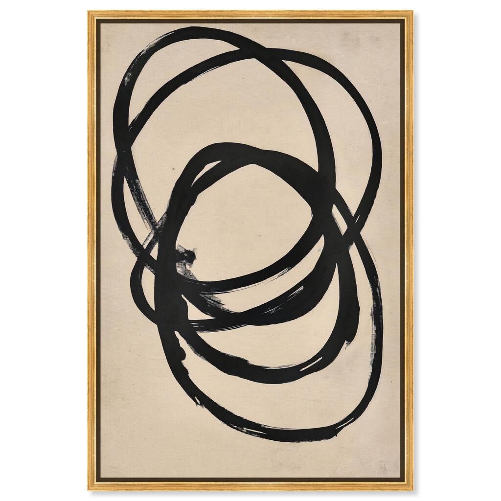 Beige Black II Canvas by Art Remedy