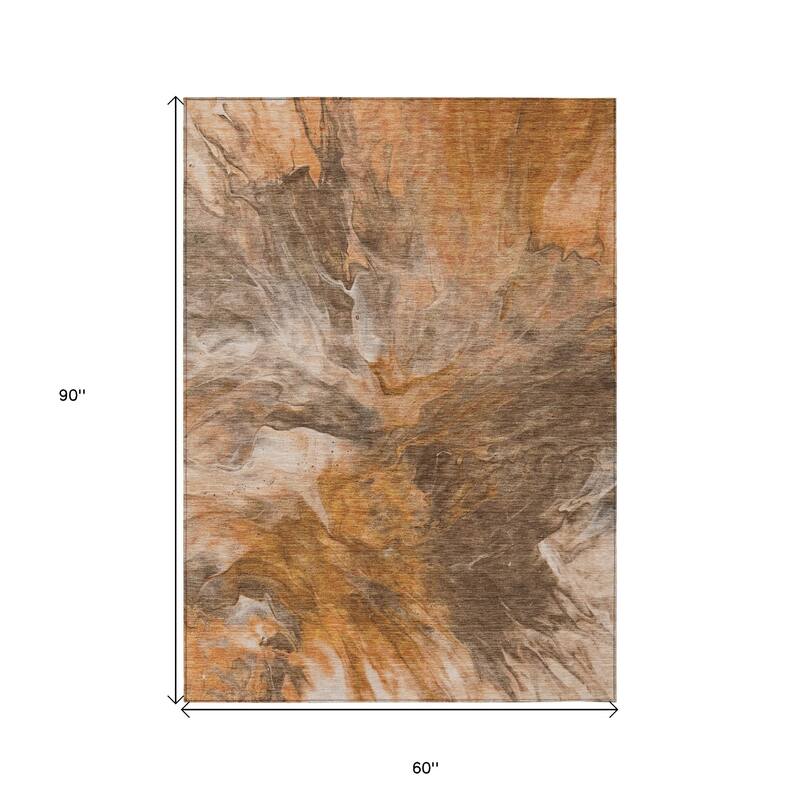 HomeRoots Abstract Transitional Rectangle Outdoor Rug