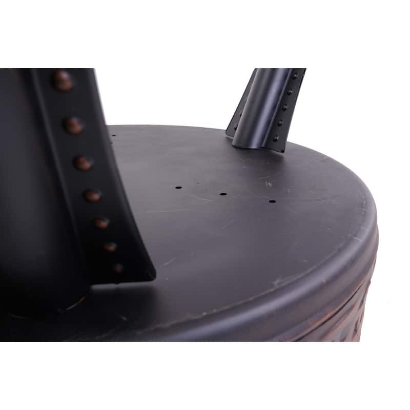 26 in. x 23 in. Outdoor Round Wood Burning Fire Pit with Wire Mesh