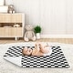 preview thumbnail 3 of 3, Sweet Jojo Designs Black/White Gingham Checkered Plaid Boy, Girl, Unisex/Gender Neutral Baby Receiving Security Swaddle Blanket