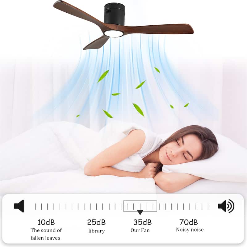 52 Inch Ceiling Fan with Light and Remote Control, 6-speed Reversible DC Motor
