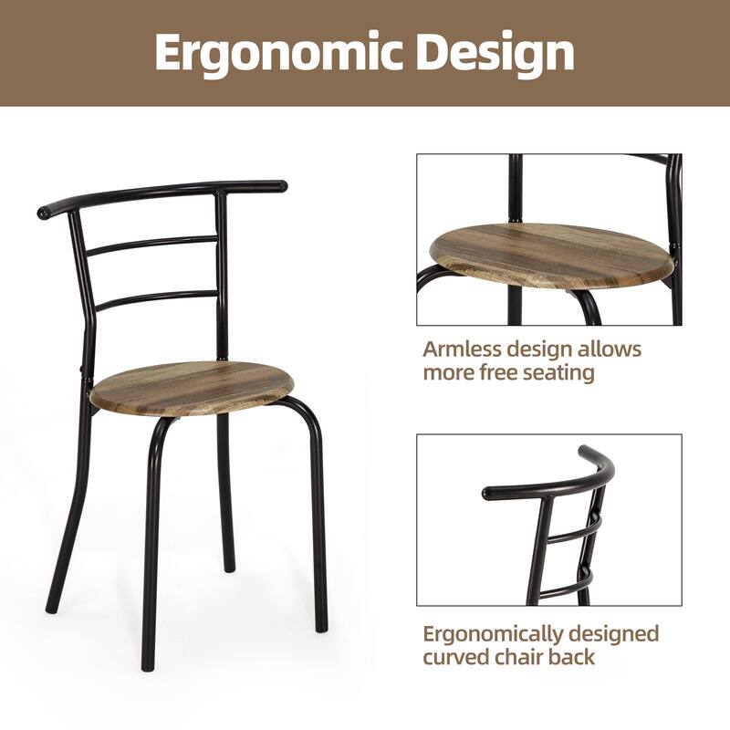 Space-Saving Dining Table Set,Ideal for Small Spaces - Featuring a Stylish Faux Marble or Wood Grain Table with Modern Chairs