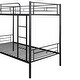 preview thumbnail 16 of 23, Twin Over Twin Bunk Bed with Ladder, Metal Bed with Full-Length Guardrail, Kid's Bed for Small Space, Bedroom, Silver