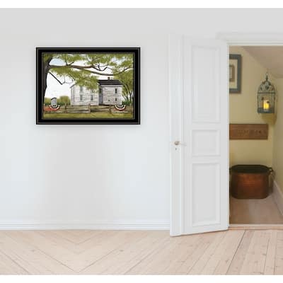 TrendyDecor4U Farmhouse "Sweet Summertime House" Framed Print Wall Art by Billy Jacobs