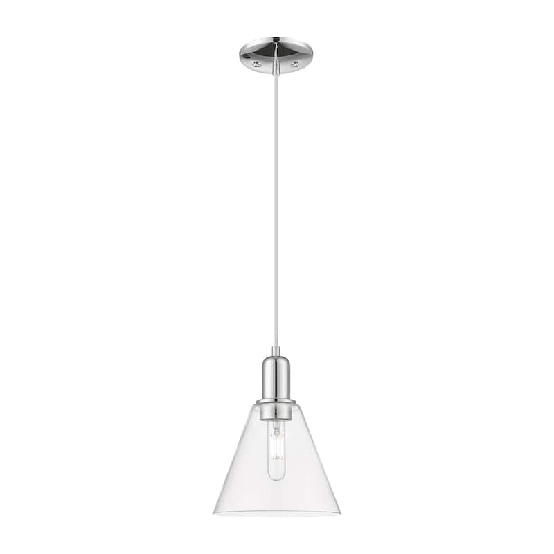 Innovations Lighting Endless Possibilities Arcadia - Berkshire Glass - 1 Light 8" Cord Hung Mini Pendant - Clear/Polished Chrome