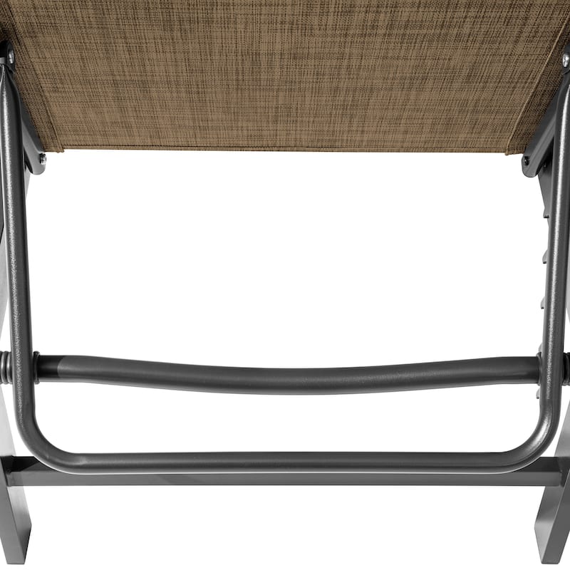 Outdoor Aluminum Chaise Lounge Chairs and Side Table, Sun Lounger with Adjustable Backrest