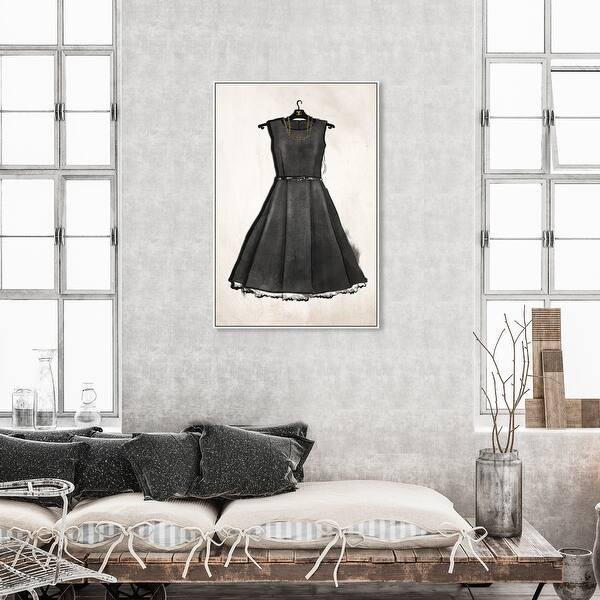 black canvas dress Women Linen Midi Dress