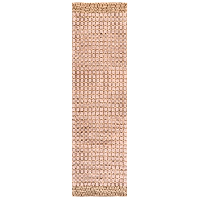 Martha Stewart by SAFAVIEH Handmade Enne Jute Rug - 2'3" x 8' Runner - Natural/Blush