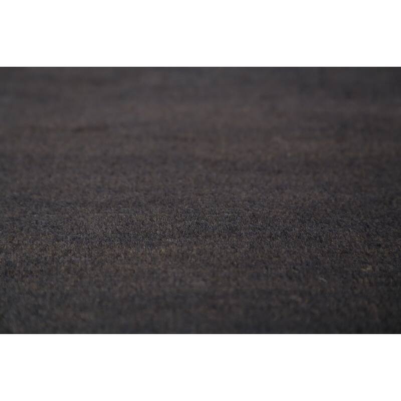 Gray Gabbeh Oriental Area Rug Hand-Knotted Wool Carpet - 6'11" x 9'5"