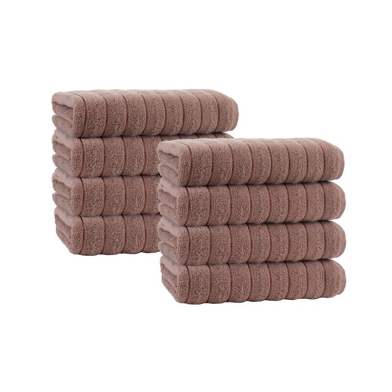 Vague Turkish Cotton 8 pcs Hand Towels - 16'x28' Hand towels - Beige